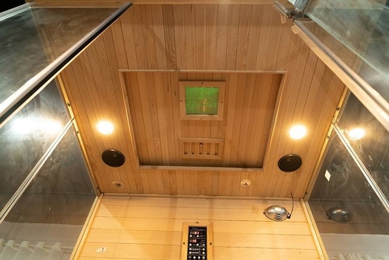 Gorgeous 3 Person Indoor Wooden Traditional Steam And Infrared Sauna Combined