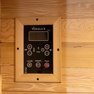 Wooden Indoor 1750W 2 Person Infrared Sauna Low EMF