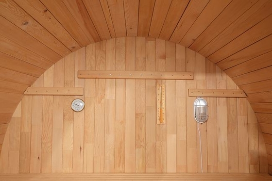 Large Solid Wood Traditional Steam Outdoor Barrel Sauna With 6KW Stove