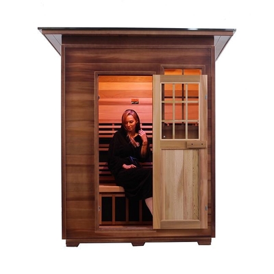 Solid Wood Canadian Red Cedar Carbon Heater Far Infrared Outdoor Sauna ODM
