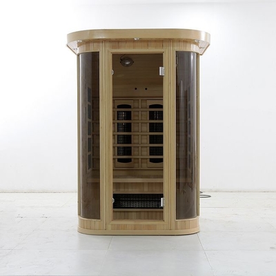 1750W Indoor Solid Wood Full Spectrum Infrared Home Sauna Room 2 Person