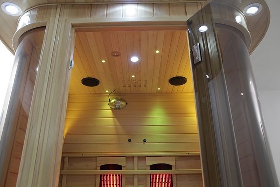 1750W Indoor Solid Wood Full Spectrum Infrared Home Sauna Room 2 Person