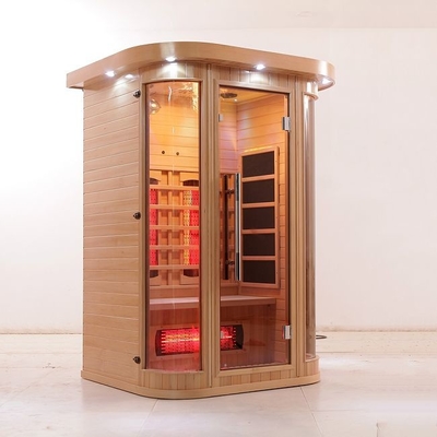 1750W Indoor Solid Wood Full Spectrum Infrared Home Sauna Room 2 Person