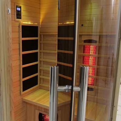 1750W Indoor Solid Wood Full Spectrum Infrared Home Sauna Room 2 Person