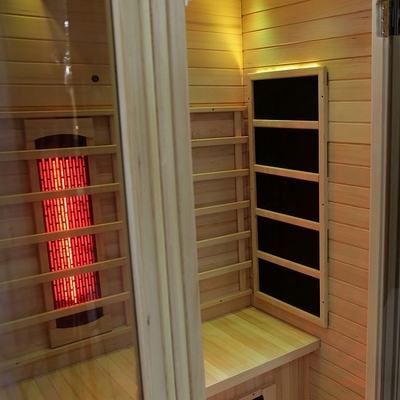 1750W Indoor Solid Wood Full Spectrum Infrared Home Sauna Room 2 Person