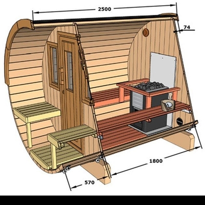 Luxury And Comfort Finnish Outdoor Wood Barrel Sauna With Stove Heater