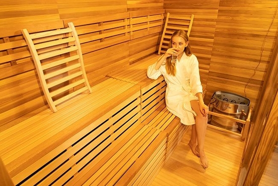 OEM &amp; ODM Wooden Outdoor Dry Sauna With 9KW Electric Stove