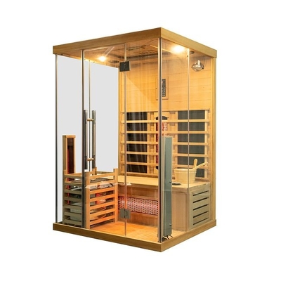Full Spectrum And Stove Heater Wooden Indoor Infrared Steam Sauna Combine