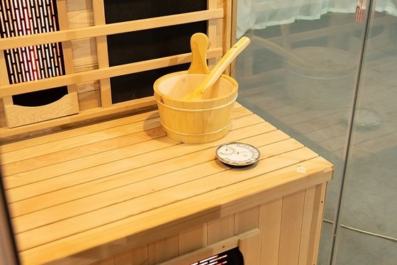 Full Spectrum And Stove Heater Wooden Indoor Infrared Steam Sauna Combine