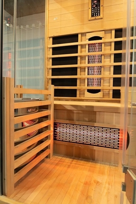 Full Spectrum And Stove Heater Wooden Indoor Infrared Steam Sauna Combine