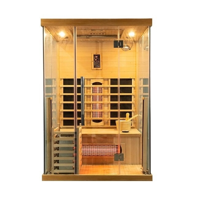Full Spectrum And Stove Heater Wooden Indoor Infrared Steam Sauna Combine