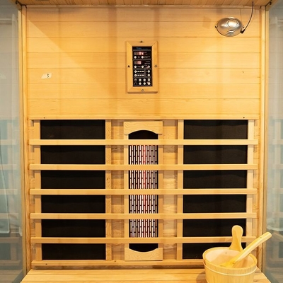 Full Spectrum And Stove Heater Wooden Indoor Infrared Steam Sauna Combine
