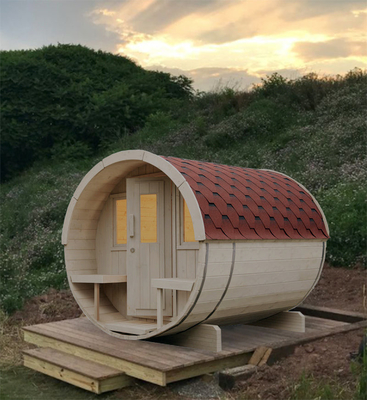 Smartmak 4 - 6 Persons Outdoor Basic Wood Barrel Sauna With Electric Sauna Stove