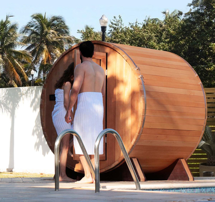 Comfortable Red Cedar Home Wood Sauna 1 Year Warranty