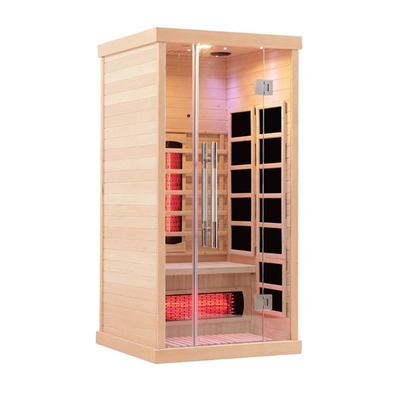 Transparent Tempered Glass Far Infrared Sauna With Full Spectrum And Carbon Panel Heater