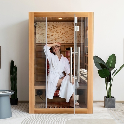 Factory Supplier Luxury Relax Wooden Far Infrared Sauna Room For 2 Person