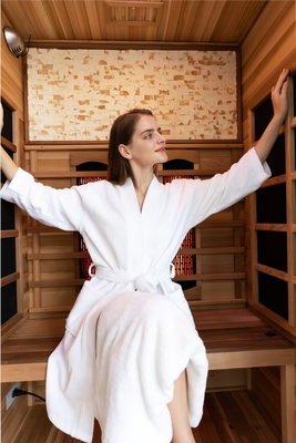 Factory Supplier Luxury Relax Wooden Far Infrared Sauna Room For 2 Person