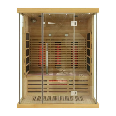 Luxury EMF Carbon Panel Heater Full Spectrum Infrared Sauna For 3 Person Commercial Home