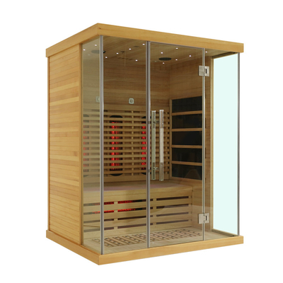 Luxury EMF Carbon Panel Heater Full Spectrum Infrared Sauna For 3 Person Commercial Home