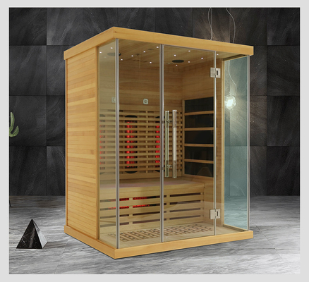Luxury EMF Carbon Panel Heater Full Spectrum Infrared Sauna For 3 Person Commercial Home