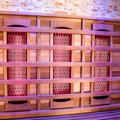 4 Person Wooden Sauna Room Luxury Hemlock Red Cedar Wood Indoor Infrared Sauna