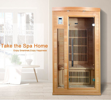 Family Indoor Solid Wood Carbon Panel Heater Far Infrared Sauna Room For 2 Person