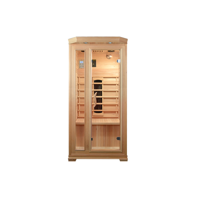 Wooden Cedar Home Sauna Room 900*900*1900mm With 8mm Tempered Glass
