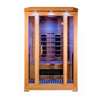 Canadian Hemlock 2 Person 1750W Home Sauna Room With Safety System