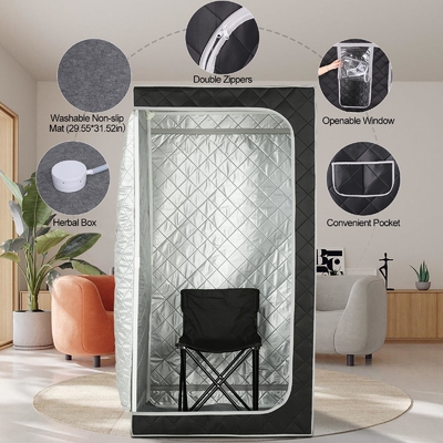 110-120V AC 60Hz Portable Steam Sauna With Transparent Windows And Waterproof Cloth