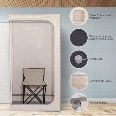 Waterproof Cloth Full Size Portable Steam Sauna Tent 1500W For Relax