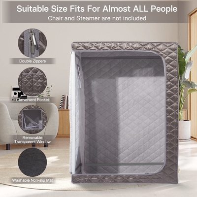 1500W Portable Steam Sauna  Waterproof Fabric Two Person Sauna Tent