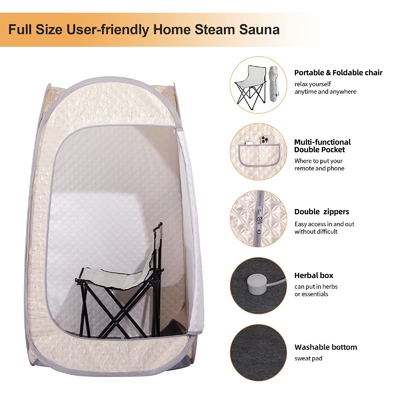 One Person Home Sauna Portable Wet Steam Sauna For Relaxation