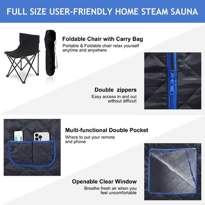 4L Full Size Portable Steam Sauna Waterproof Cloth For Ultimate Relaxation