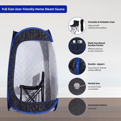 Full Body Spa Foldable Portable Steam Sauna With Adjustable Time Control