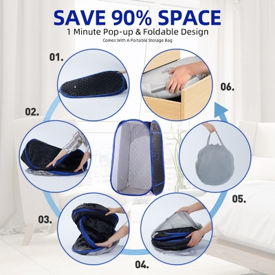Full Body Spa Foldable Portable Steam Sauna With Adjustable Time Control