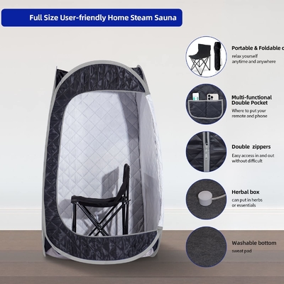 Full Body Portable Steam Sauna Tent Full Size Home Spa Portable Sauna