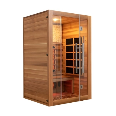 Red Cedar Indoor Wooden Far Infrared Sauna Room For Two Person