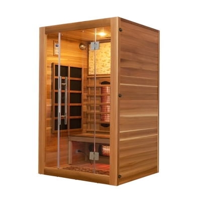 Red Cedar Indoor Wooden Far Infrared Sauna Room For Two Person