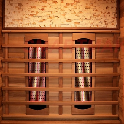 Red Cedar Indoor Wooden Far Infrared Sauna Room For Two Person