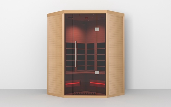Customized Luxury Prefabricated Wooden Indoor Sweat Infrared Sauna Room 5 Person