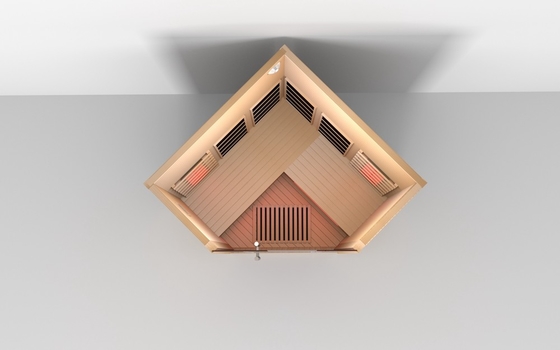 Customized Luxury Prefabricated Wooden Indoor Sweat Infrared Sauna Room 5 Person