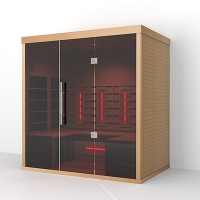 Digital Controller Hemlock Sauna Rooms Far Infrared Sauna Room 4 Person