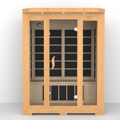 Luxury Home Indoor 3 Person Full Spectrum Infrared Sauna Room For Spa