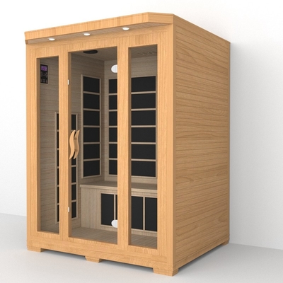 Luxury Home Indoor 3 Person Full Spectrum Infrared Sauna Room For Spa