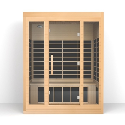 Traditional Home Low Emf Near Far Infrared Sauna Red Cedar Material For 3 Person Size