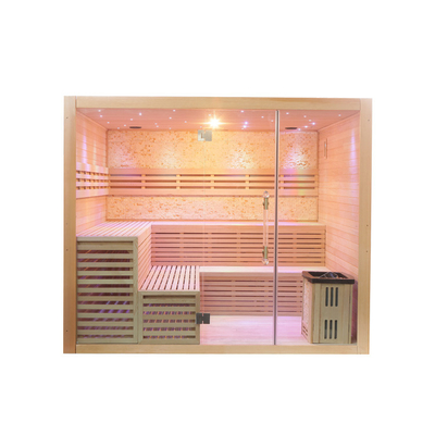 Indoor Dry Steam Sauna Room Full Body Detox Sauna Cabin With Stove Heater