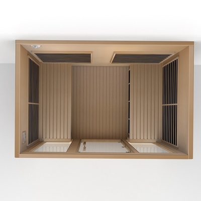 ODM OEM Solid Wood Large Far Infrared Sauna Room For 4 Person Size