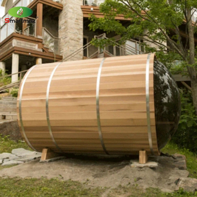 Panoramic Glass Wood Barrel Sauna Outdoor Home Use Steam Sauna Room
