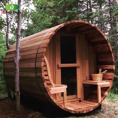 Dry Steam Spa Wood Fired Outdoor Waterproof Barrel Sauna Room Garden Use