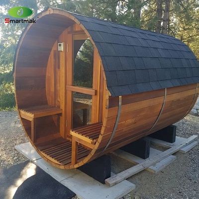 Dry Steam Spa Wood Fired Outdoor Waterproof Barrel Sauna Room Garden Use